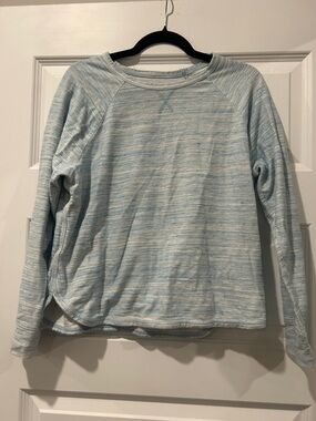 Southern Tide Light Blue Heathered Long Sleeve Pullover
